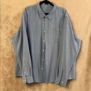 Men's Classic Blue Button-Up Dress Shirt